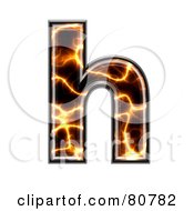 Poster, Art Print Of Electric Symbol Lowercase Letter H