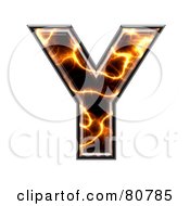 Poster, Art Print Of Electric Symbol Capitol Letter Y