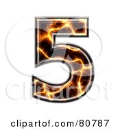 Royalty Free RF Clipart Illustration Of An Electric Symbol Number 5