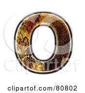 Poster, Art Print Of Grunge Texture Symbol Capitol Letter O