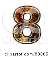 Royalty Free RF Clipart Illustration Of A Grunge Texture Symbol Number 8