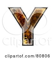 Grunge Texture Symbol Capitol Letter Y