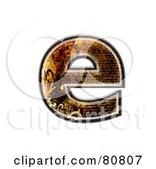 Grunge Texture Symbol Lowercase Letter E by chrisroll