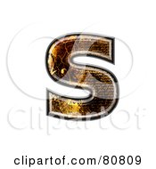 Grunge Texture Symbol Lowercase Letter S
