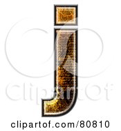 Grunge Texture Symbol Lowercase Letter J by chrisroll
