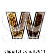 Poster, Art Print Of Grunge Texture Symbol Lowercase Letter W