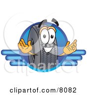 Clipart Picture Of A Rubber Tire Mascot Cartoon Character Logo by Mascot Junction