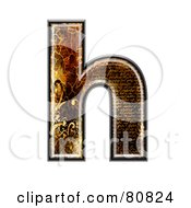 Poster, Art Print Of Grunge Texture Symbol Lowercase Letter H