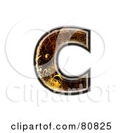 Grunge Texture Symbol Lowercase Letter C by chrisroll