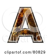 Grunge Texture Symbol Capitol Letter A