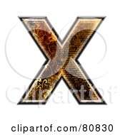 Grunge Texture Symbol Capitol Letter X