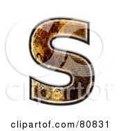 Grunge Texture Symbol Capitol Letter S