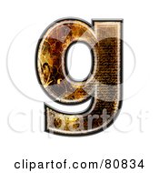 Poster, Art Print Of Grunge Texture Symbol Lowercase Letter G