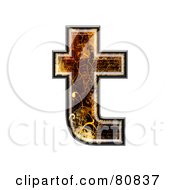 Grunge Texture Symbol Lowercase Letter T