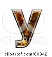 Grunge Texture Symbol Lowercase Letter Y