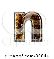 Grunge Texture Symbol Lowercase Letter N