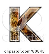 Poster, Art Print Of Grunge Texture Symbol Capitol Letter K