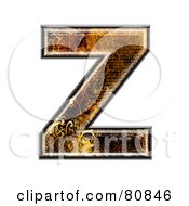 Royalty Free RF Clipart Illustration Of A Grunge Texture Symbol Capitol Letter Z