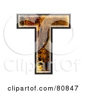 Grunge Texture Symbol Capitol Letter T