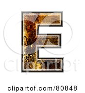 Grunge Texture Symbol Capitol Letter E