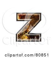 Poster, Art Print Of Grunge Texture Symbol Lowercase Letter Z