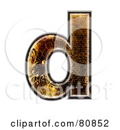 Grunge Texture Symbol Lowercase Letter D