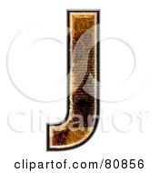 Royalty Free RF Clipart Illustration Of A Grunge Texture Symbol Capitol Letter J