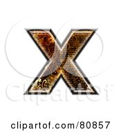 Grunge Texture Symbol Lowercase Letter X by chrisroll