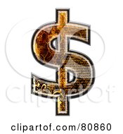 Grunge Texture Symbol Dollar