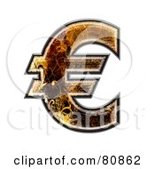 Grunge Texture Symbol Euro