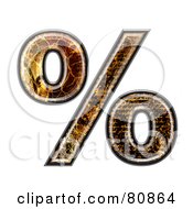 Royalty Free RF Clipart Illustration Of A Grunge Texture Symbol Percent
