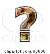 Royalty Free RF Clipart Illustration Of A Grunge Texture Symbol Question Mark by chrisroll