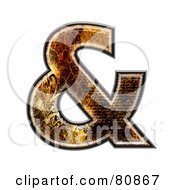 Grunge Texture Symbol Ampersand