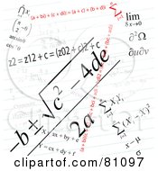 Royalty Free RF Clipart Illustration Of A Math Problem Background On Ruled Paper by MacX