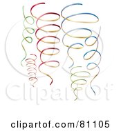 Poster, Art Print Of Background Of Colorful Ribbon Confetti On White