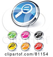 Poster, Art Print Of Digital Collage Of Shiny Colored And Chrome Actual Size Website Buttons