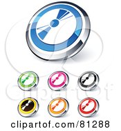 Poster, Art Print Of Digital Collage Of Shiny Colored And Chrome Cd Website Buttons
