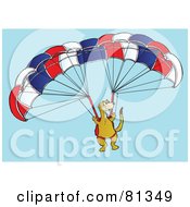 Poster, Art Print Of Meerkat Paragliding In A Sky
