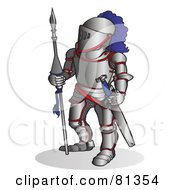 Poster, Art Print Of Knight In Metal Armor