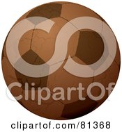 Poster, Art Print Of Grungy Brown Leather Soccer Ball