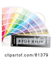 Royalty Free RF Clipart Illustration Of A Fanned Display Of Color Samples Version 2