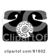 Royalty Free RF Clipart Illustration Of A Vintage Rotary Desk Telephone Version 1 by Pams Clipart