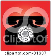 Royalty Free RF Clipart Illustration Of A Vintage Rotary Desk Telephone Version 2