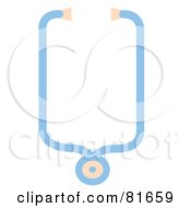 Royalty Free RF Clipart Illustration Of A Blue And Pink Stethoscope by Andy Nortnik