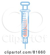 Royalty Free RF Clipart Illustration Of Pink Serum In A Transparent Syringe