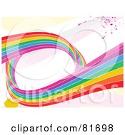 Royalty Free RF Clipart Illustration Of A Grungy Circling Rainbow Background