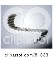 Royalty Free RF Clipart Illustration Of A Spiral Staircase Of Gray Book Steps by Mopic