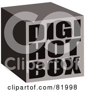 Royalty Free RF Clipart Illustration Of A Gray 3d Digi Hot Box by michaeltravers