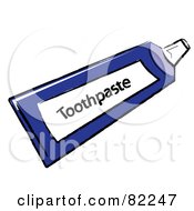 Royalty Free RF Clipart Illustration Of A Blue Toothpaste Tube