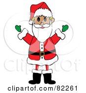 Royalty Free RF Clipart Illustration Of A Happy Kid Santa In A Suit by Pams Clipart